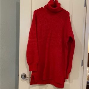 Red sweater dress!